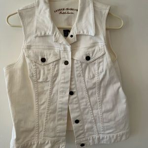 Ralph Lauren white medium sleeveless vest.